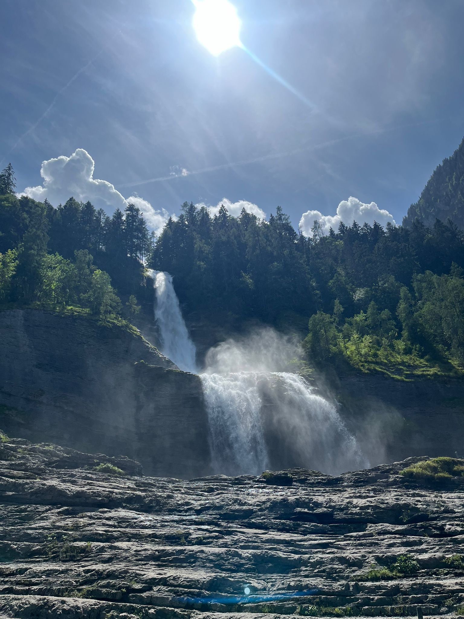 Mountain waterfall near Liddes
